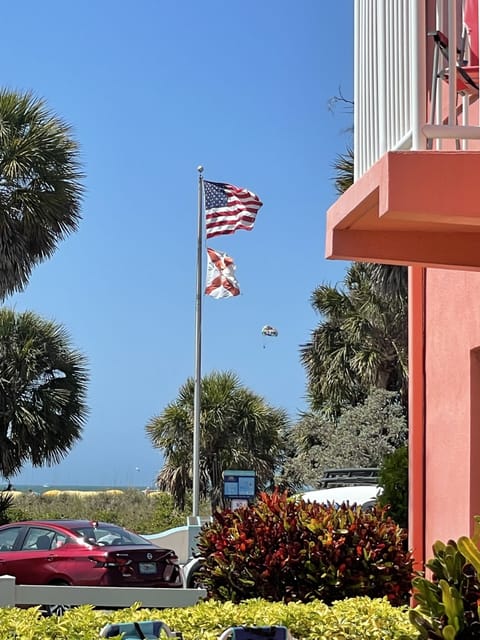 View of beach from patio.