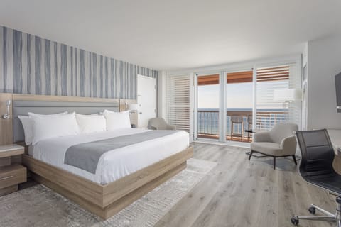 Gulf View King Bed | Premium bedding, in-room safe, desk, laptop workspace