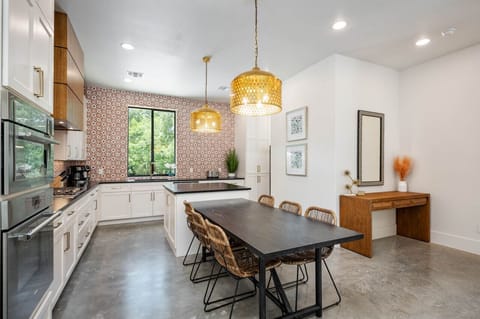 Spacious kitchen with island seating