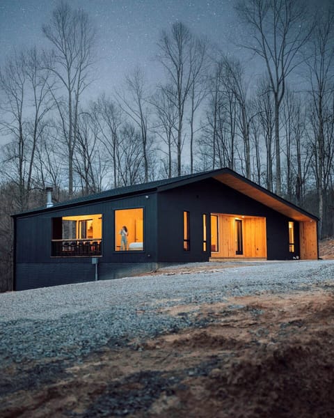 Front of house during the evening