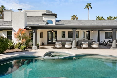 Private pool and hot tub