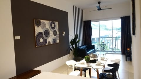 Family Apartment, 3 Bedrooms, Non Smoking, Mountain View | Living area | 36-inch LED TV with cable channels, TV