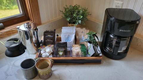 coffee bar Prepare locally roasted coffee from Lake Geneva Roastery with with a pour- over, French press, or drip coffee maker. Teas and cocoa also provided. 