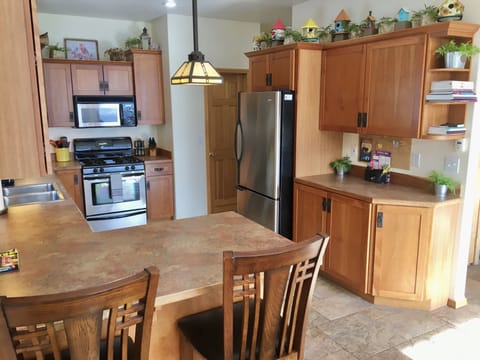 Well equipped kitchen with pantry