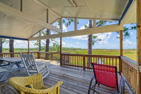 Spacious dock with seating and amazing views