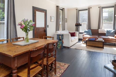 The open dining and living areas provide lots of space for gathering