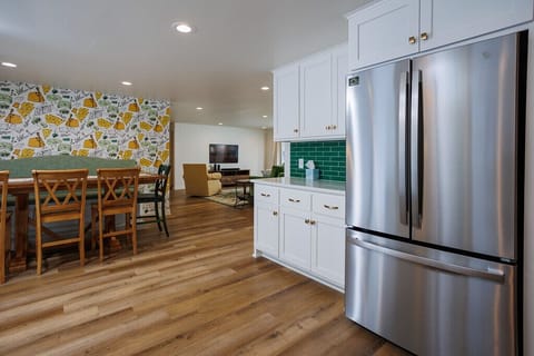 Open kitchen and living area