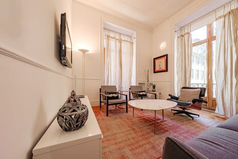 Living room with air conditioner
