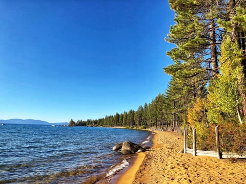 Private beach, beach volleyball, fishing