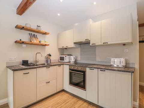 Fridge, dishwasher, electric kettle, toaster