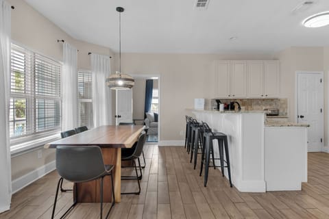 Breakfast table in the kitchen