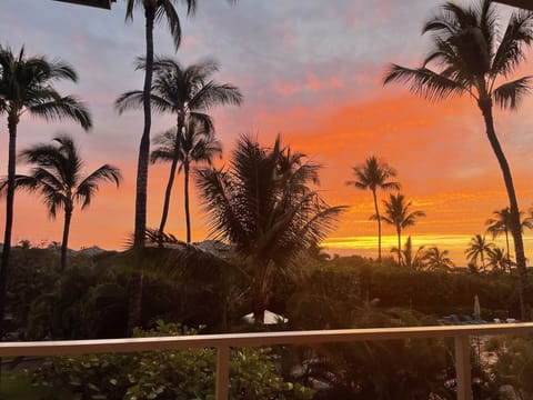 Gorgeous sunset on the lanai.