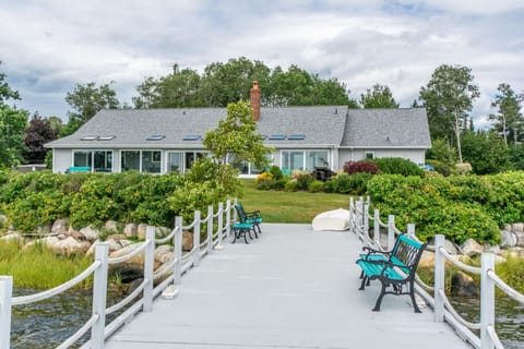 The private dock located at the back of the house on the Petpeswick Inlet