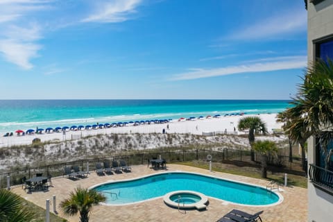 Gulf Front Pool - Stunning Gulf Front pool. Enjoy the sunshine just steps from the beach and from our back door!