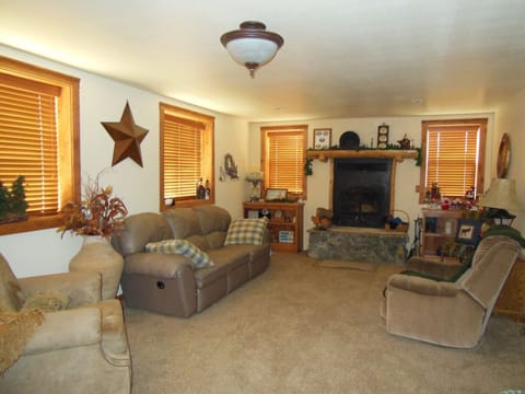 Main Living with Riverrock Fireplace