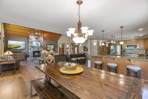 Large Dining Room Table Seats 10, with Breakfast Bar and Raised Bar Seating for additional 9