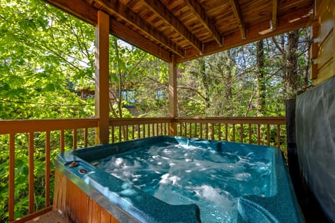 Soak your troubles away in the private outdoor hot tub!