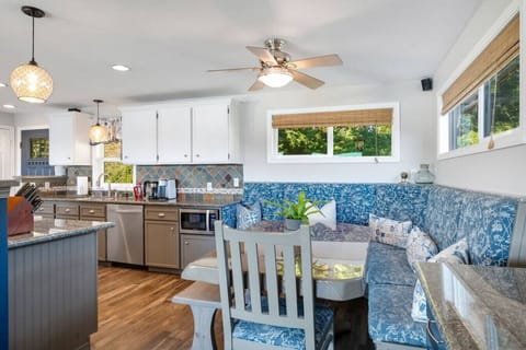 Large dining table off the kitchen.