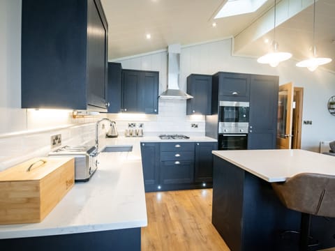 Fridge, dishwasher, electric kettle, toaster