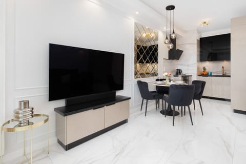 Modern TV in the apartment.