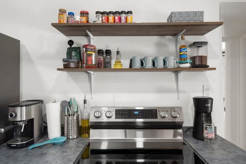 We stock Blonde & Medium roast coffee, teas, spices, oils and first aid meds