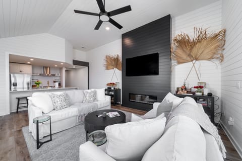 Open floor plan.  Lets everyone be a part of the action