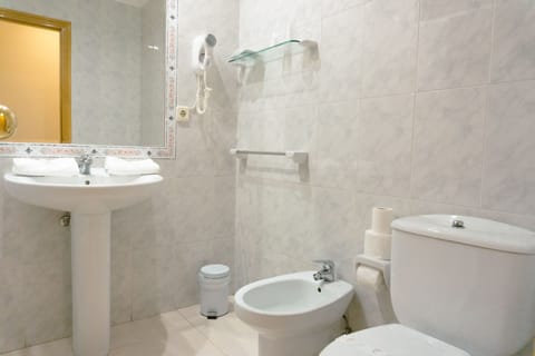 Bathtub, free toiletries, hair dryer, bidet
