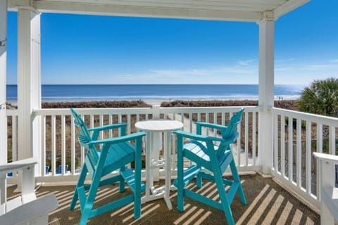 Your own deck overlooking the beach and pool for the perfect sunset!