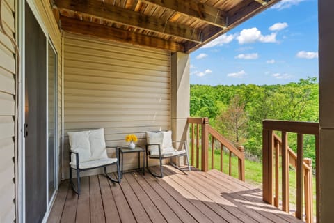 Enjoy the view from the private porch.
