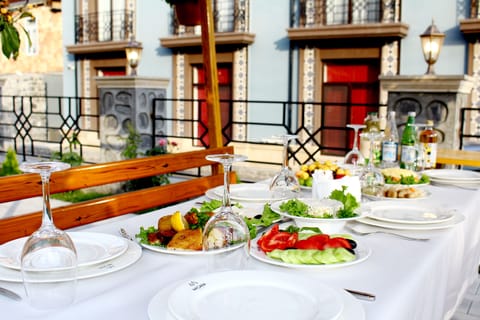 Outdoor banquet area