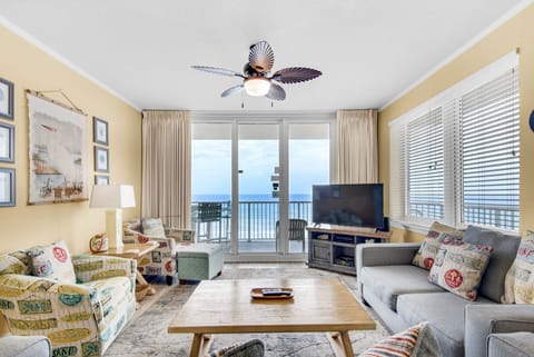 Enjoy a movie on the flat screen TV
