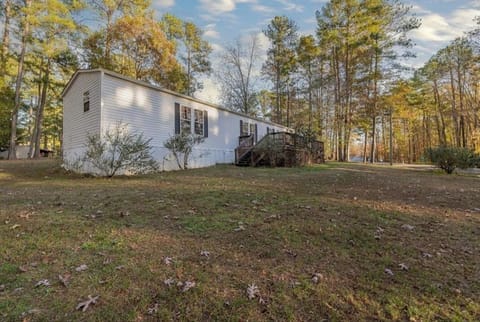 Front view on large corner lot