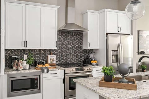 Prepare delicious meals easily with our brand-new stainless steel appliances.