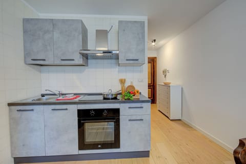 Fridge, oven, stovetop, espresso maker