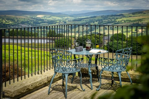 Your deck has views into the Wharfe Valley and up to 19 miles to Great Whernside