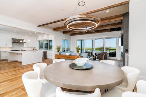 Dining area with seating for 8-10 people