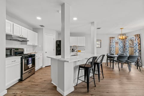 Large island with bar seating 