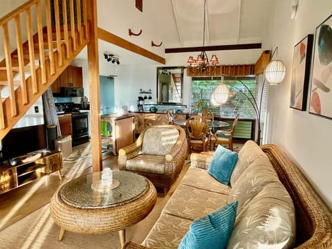 Our Hawai'ian-style, modern living space at the Kepuhi Beach Resort. 