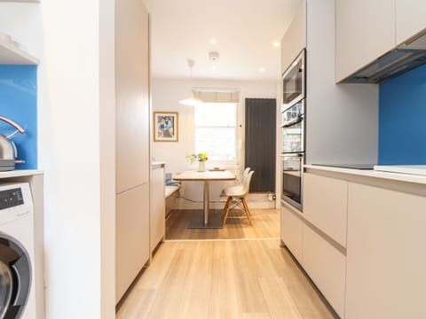 Fridge, dishwasher, electric kettle, toaster