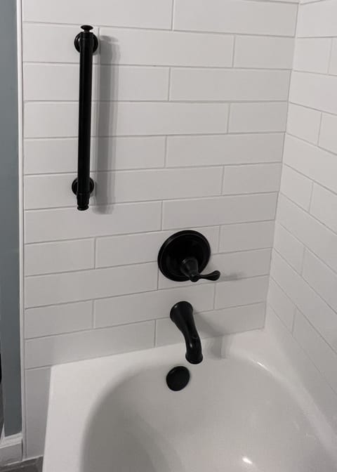 Grab bar for safety/mobility in hall bath
