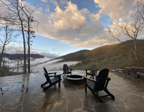 Patio Fire pit facing Northeast 