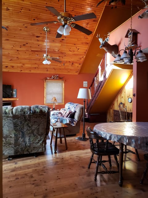living room and dining table