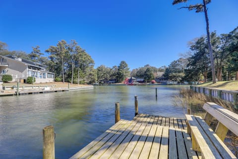 Pine Knoll Shores Vacation Rental | 3BR | 3BA | Steps to Enter | 2,300 Sq Ft