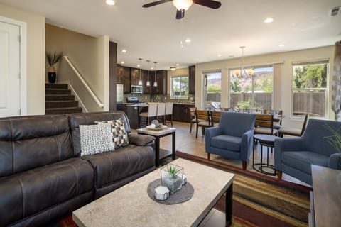 Living Room with TV streaming service, from Netflix to Starz