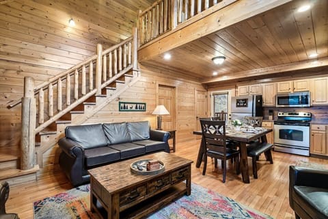 Sleeper sofa in living room