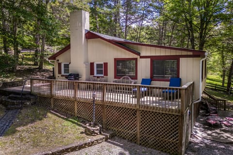 Cottage exterior with deck