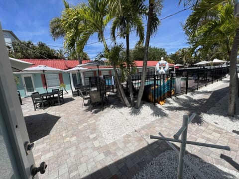 View to courtyard from the back kitchen door