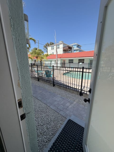 Pool and courtyard view from back door
