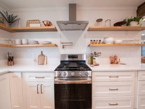 The Crossing House has a fully equipped Chief's kitchen!