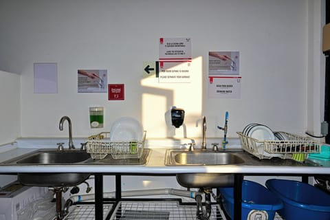 Shared fridge, microwave